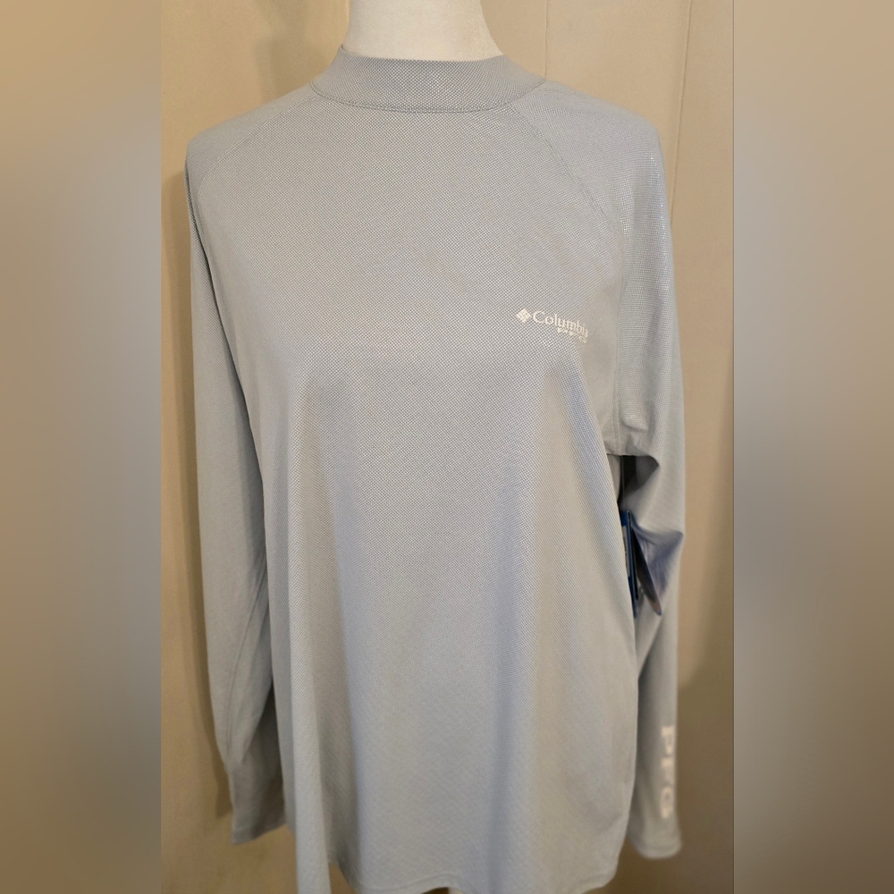 Columbia PFG Womens Gray Athletic/outdoor Shirt UPF 50